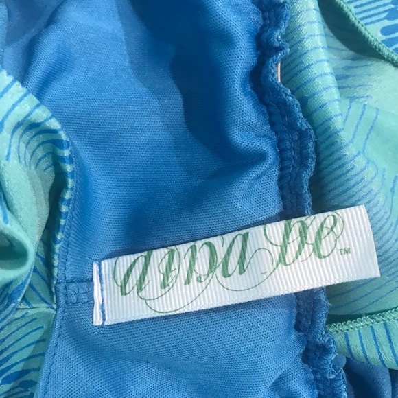 ANTHROPOLOGY by DINA BE Maxi Dress  Blue Front Flutter Panel Sleeveless Sz 6 - Picture 5 of 8